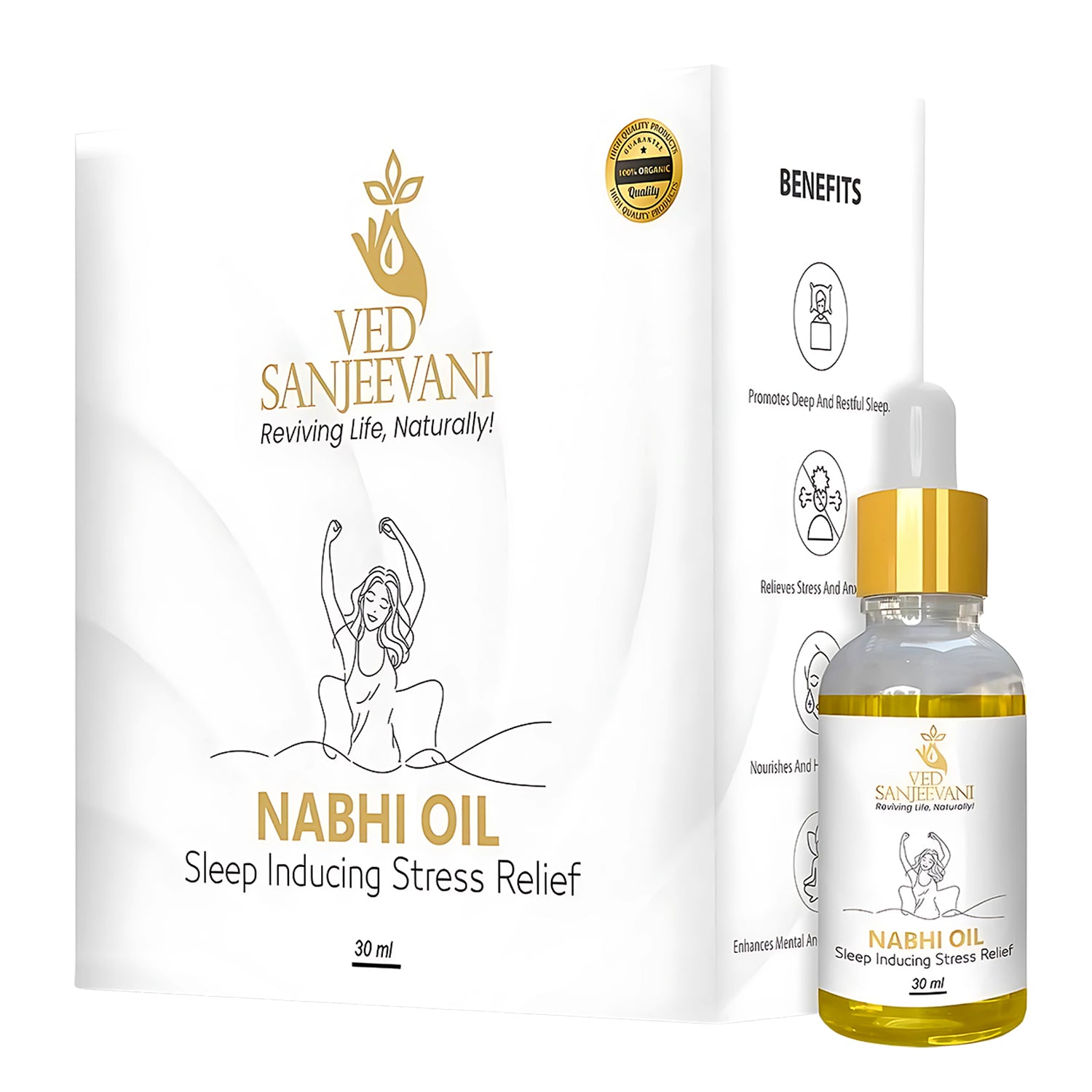 Ved Sanjeevani Nabhi Oil Sleep Inducing Stress Relief (30ml  1 Pc) Ved Sanjeevani Nabhi Oil Sleep Inducing Stress Relief (30ml  1 Pc)